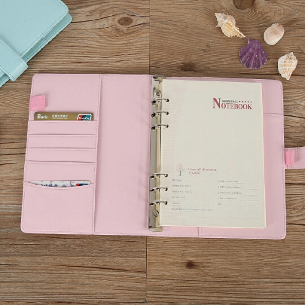 Macaroon Color A6/A5 PU Leather Binder