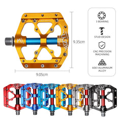 Anti-slip 3 Bearings Ultralight Bicycle Pedals