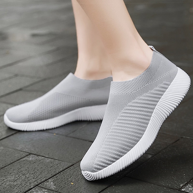 Women Shoes Breathable Flats Elastic Flat Shoes For Women Sneakers Spring Summer Footwear Lightweight Sports Shoes