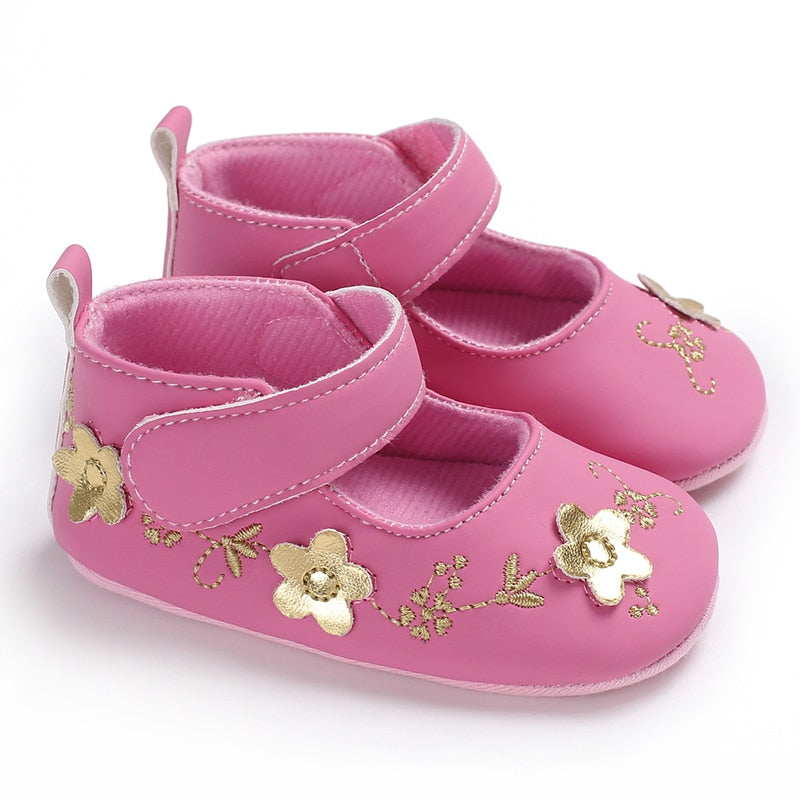 Classic Newborn Pink Baby Girl First Walking Shoes