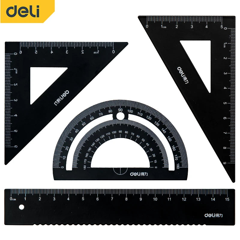 4pcs/Set Metal Ruler Set