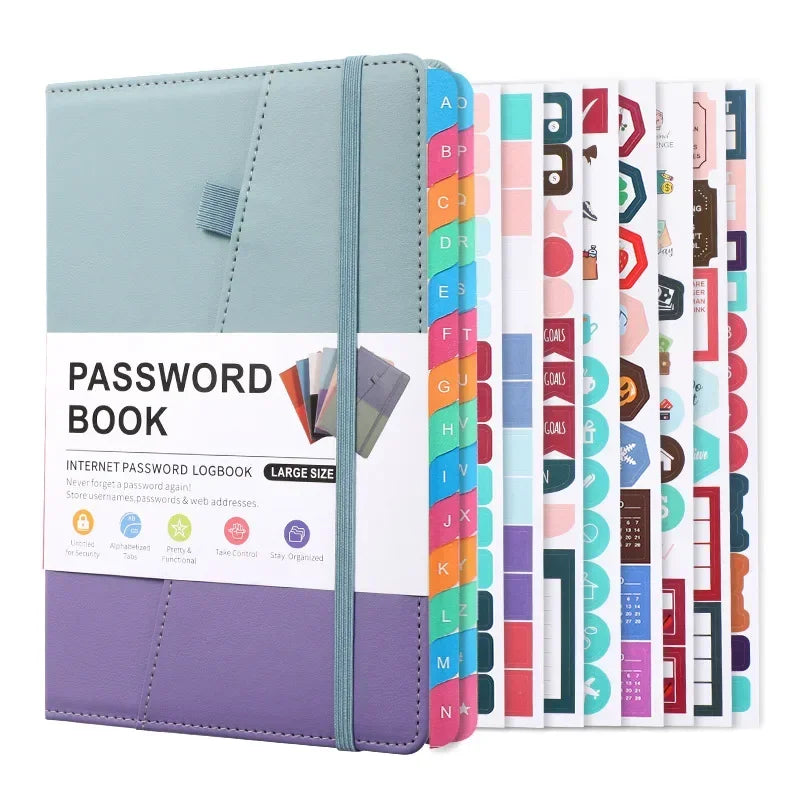 A5 Letter Labelled Password Book