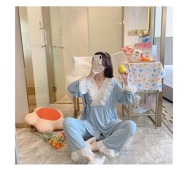 Breastfeeding Maternity Pajamas Nursing Nightgown Pregnancy Sleepwear