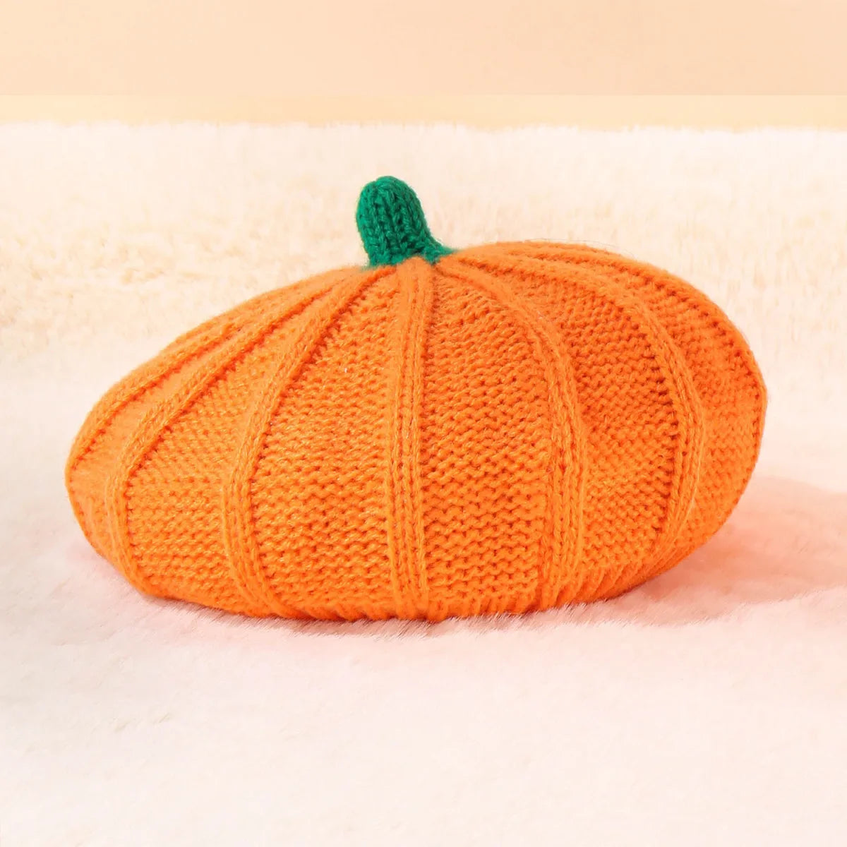 Pumpkin Beret Warm Belle Hat