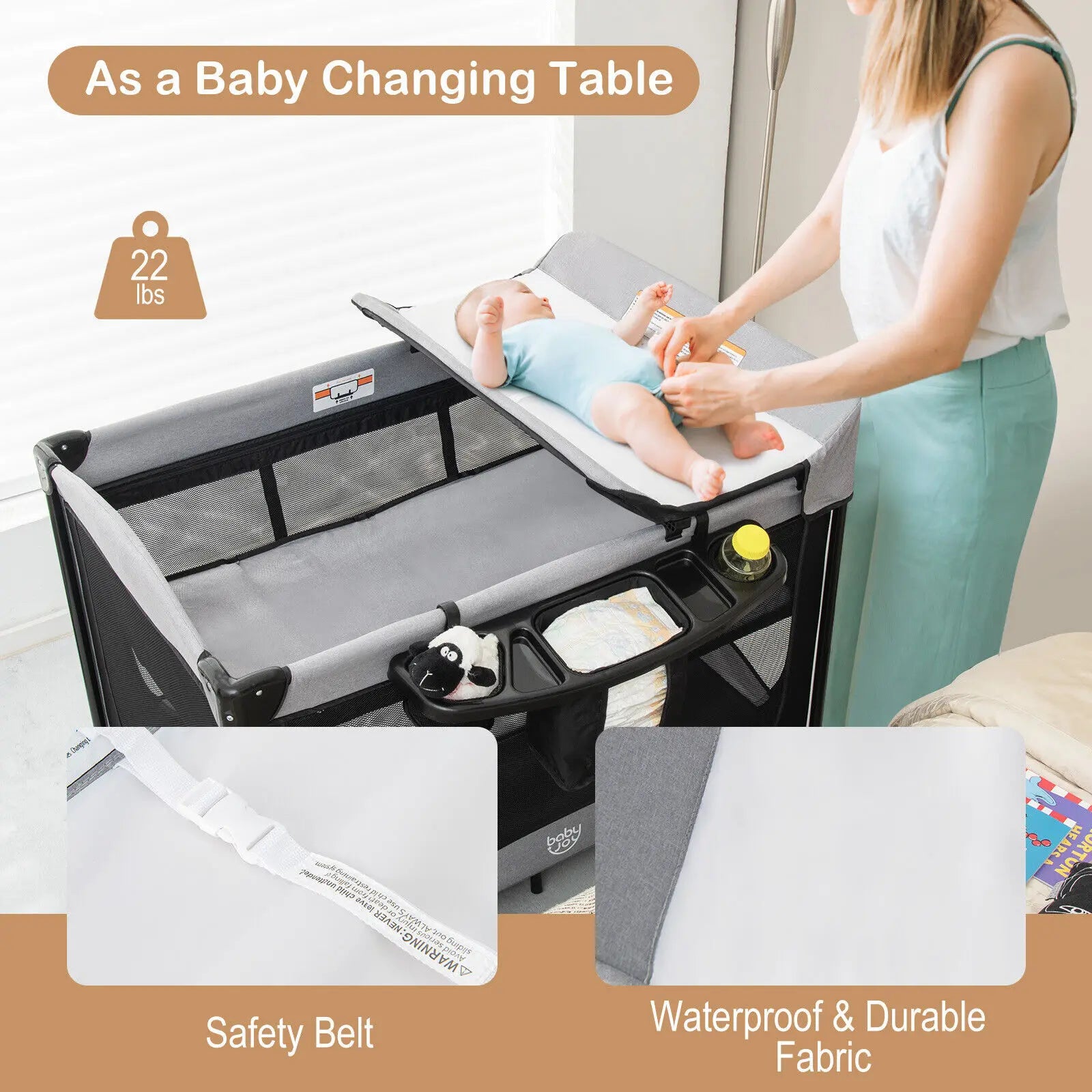 Babyjoy 5 in 1 Portable Baby Playard