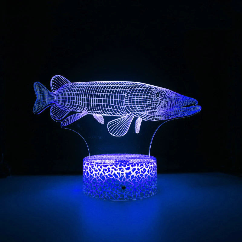 Night Fish 3D Illusion Table Lamp