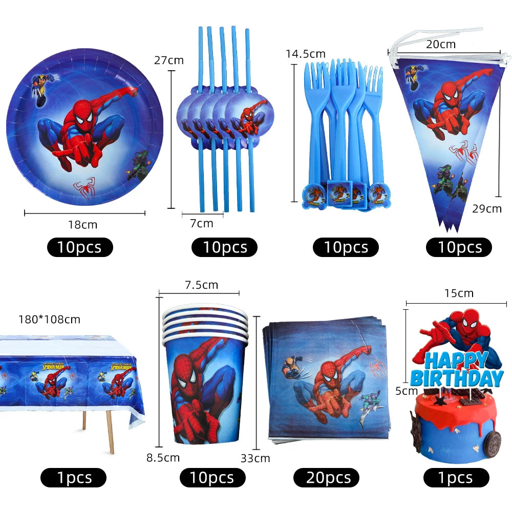 Spiderman Theme Party table wear