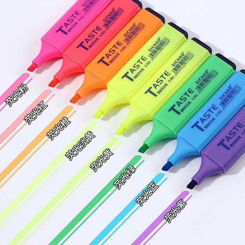 Pastel Flat Single Head Highlighters