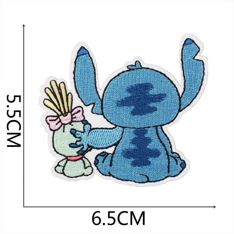 Cute Stitch Iron on Embroidered Patches