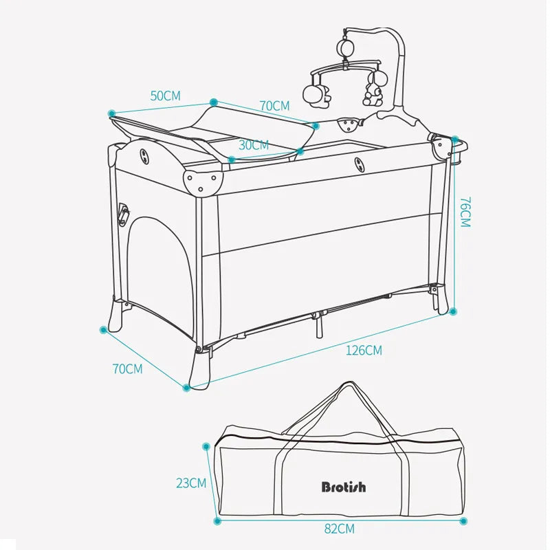 Multifunctional Portable Baby Crib