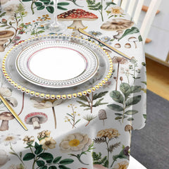 Mushroom Plant Waterproof Tablecloth