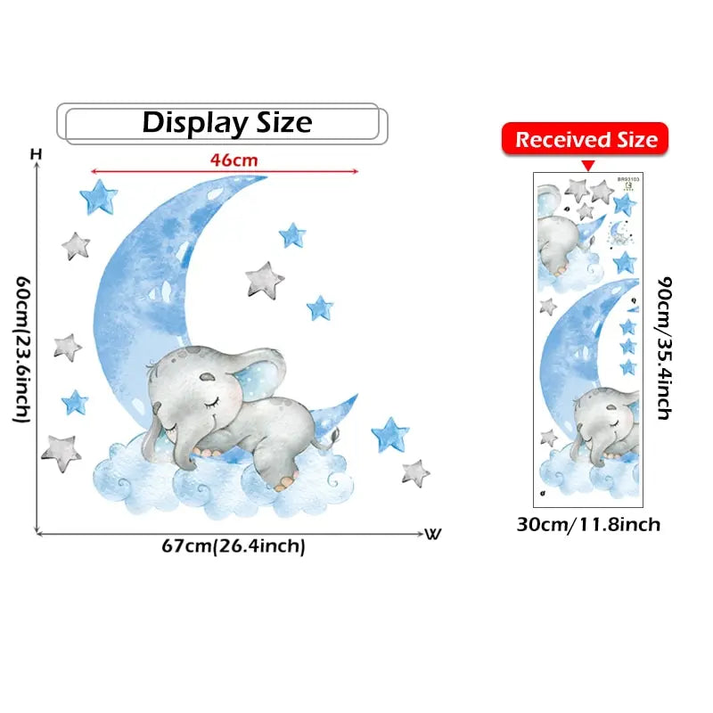 Sleeping Elephant Wall Sticker