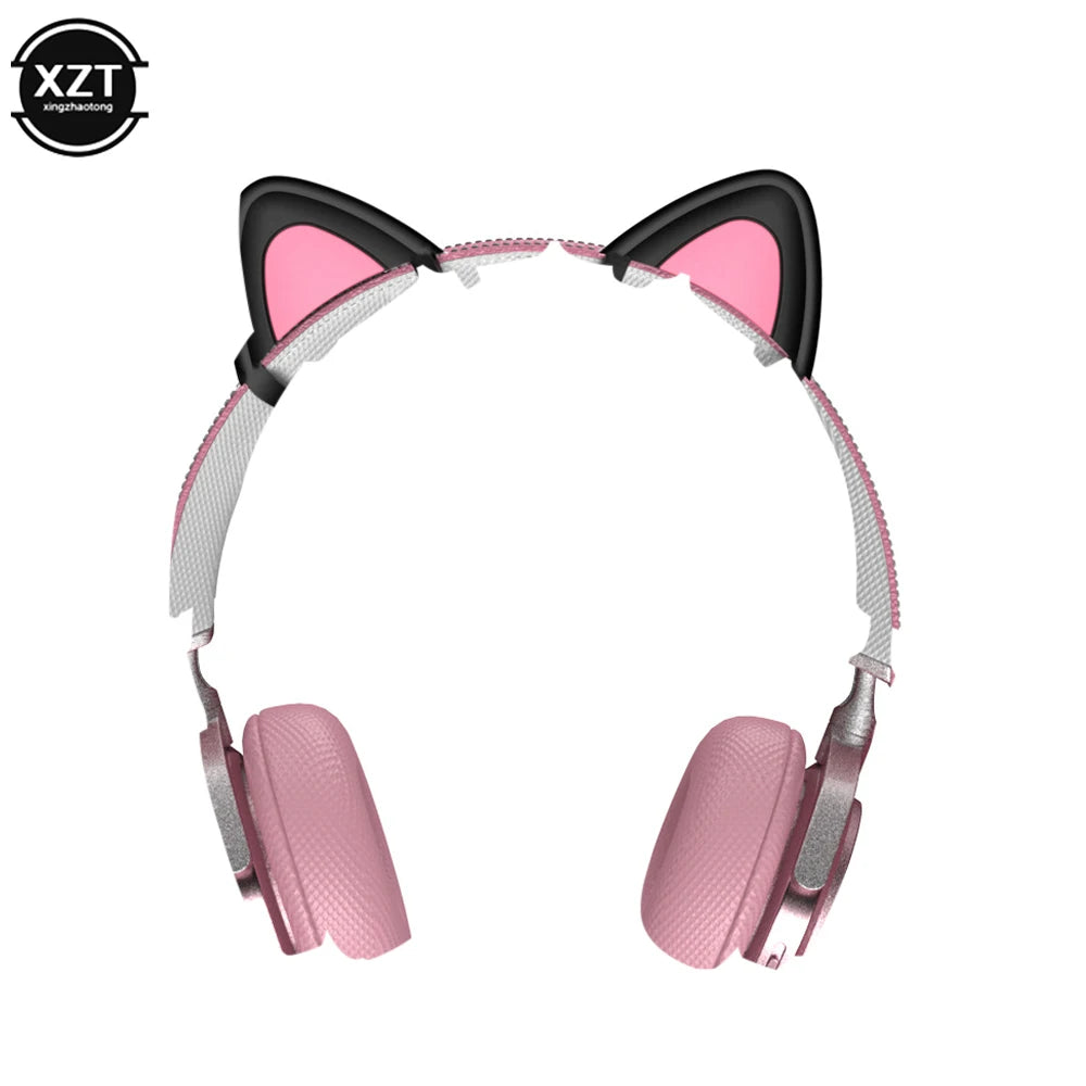 Wireless Pink Silicone Cat Headphones