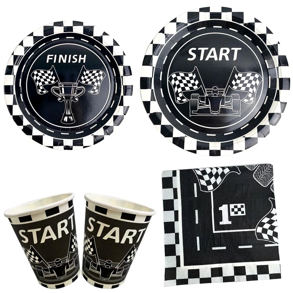 Racing  Road Tablecloth Decorations