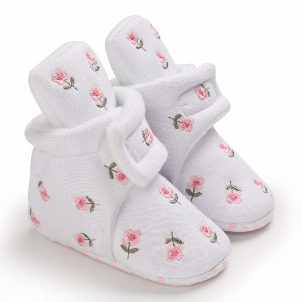 Newborn Baby Shoes Boy Girl First Walkers Cotton Comfort Soft Anti-slip