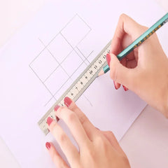 Double Side Scale Stainless Steel Ruler