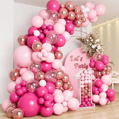 Pink Rose Balloon Arch Kids