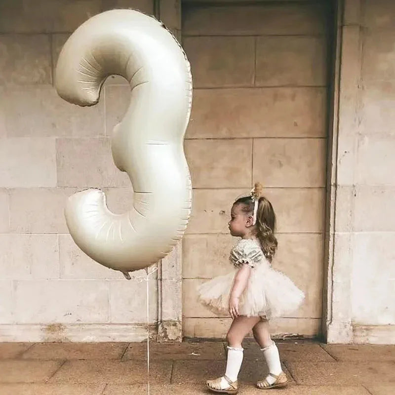 Cream Color Foil Balloons