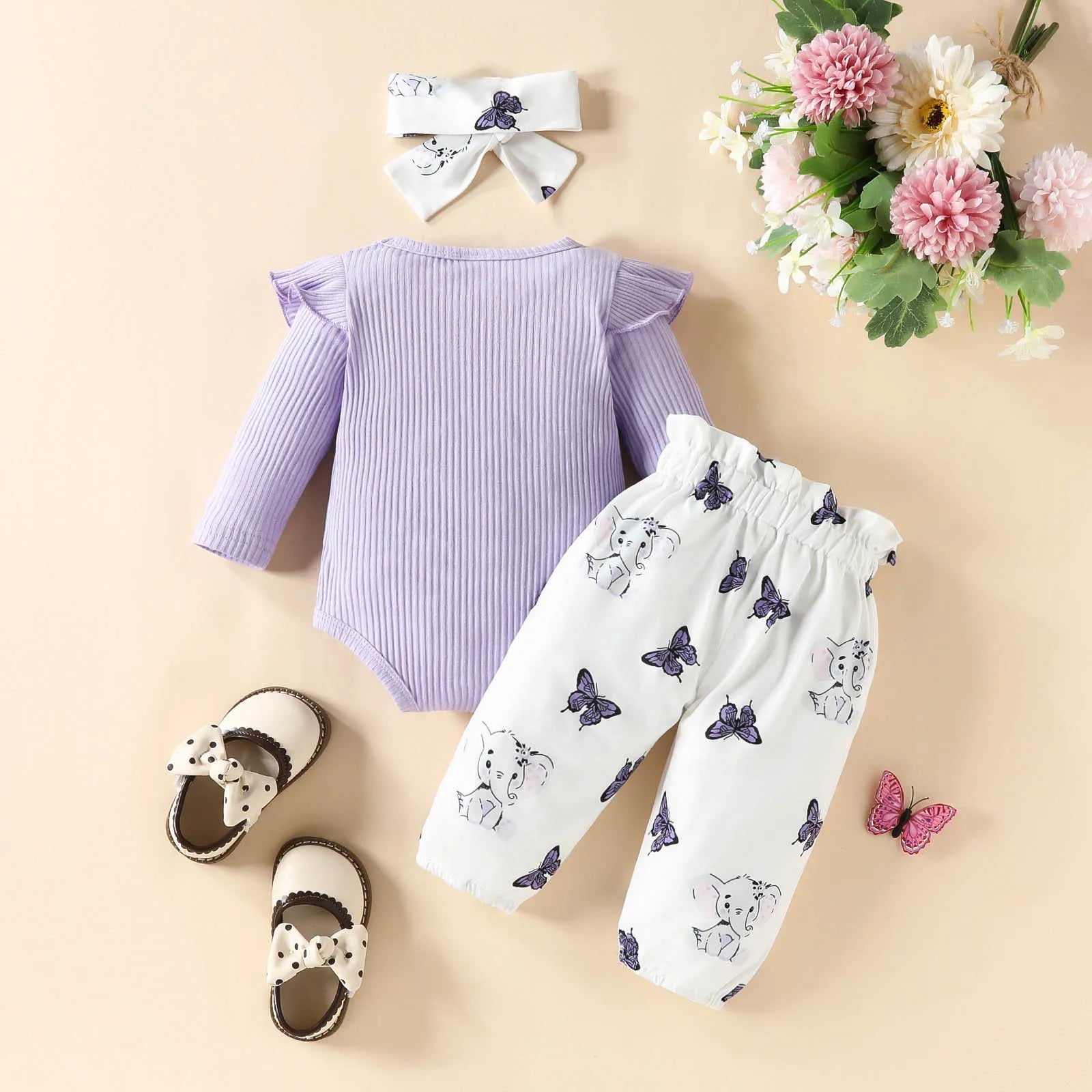 3Pcs Autumn Infant Girls Clothes Set