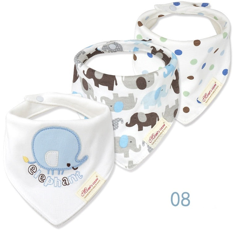 3pcs Per Baby Bibs Bandana Set Cotton Multi-Style T