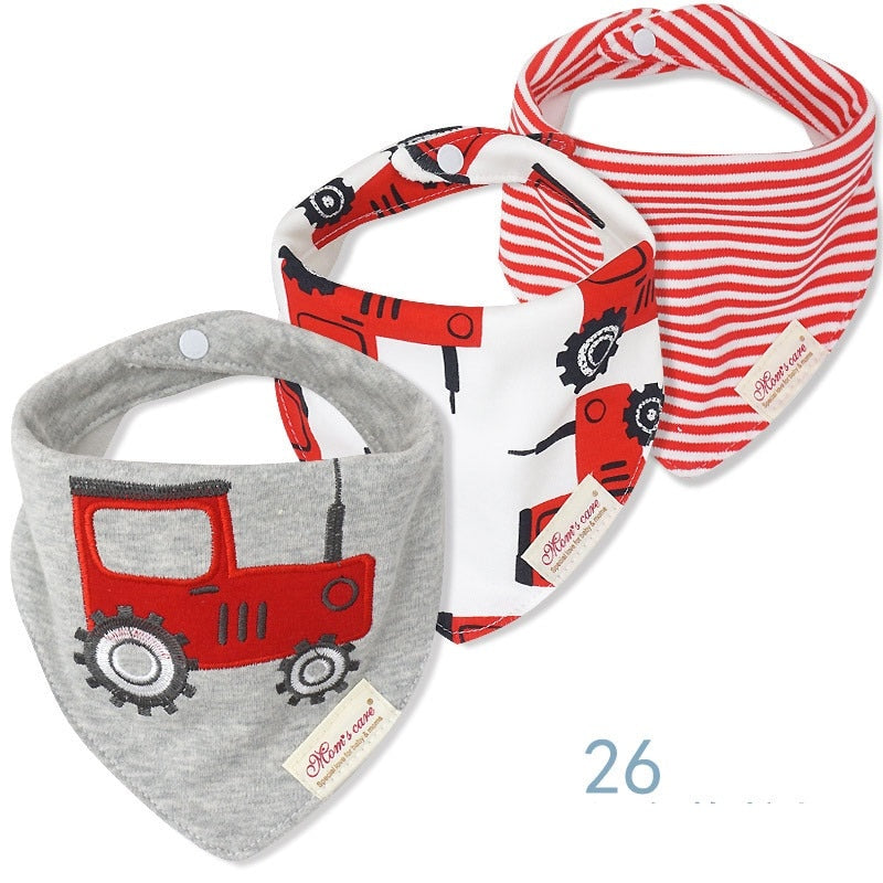 3pcs Per Baby Bibs Bandana Set Cotton Multi-Style T