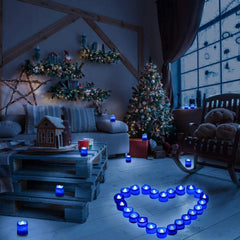 Blue Light Flameless Flickering Candles