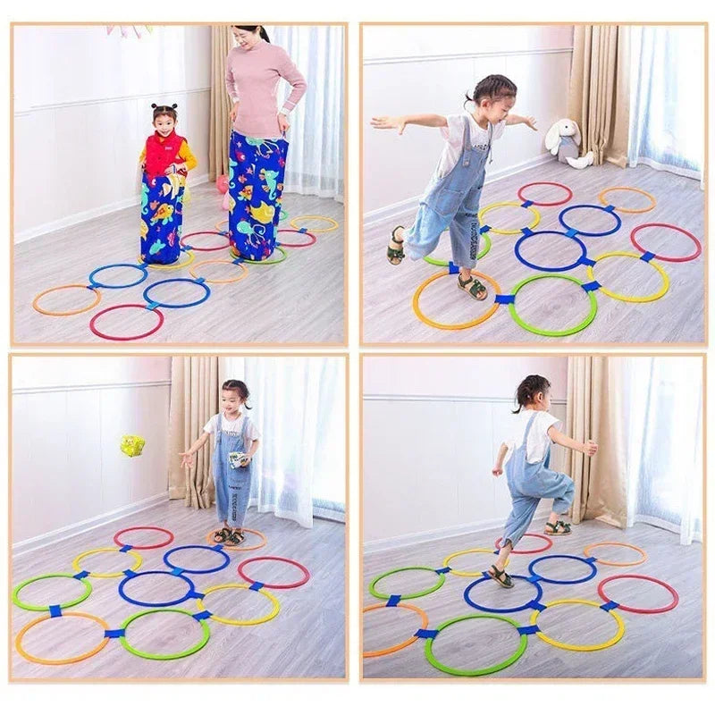 2 In 1 Hopscotch Bean Bag Toss Combine Hop Scotch Ring