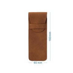 Portable Vintage PU Leather Pen Case