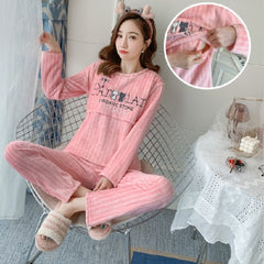 Autumn Long Sleeve flannel Maternity winter Thin coral fleece Pregnant Women Breastfeeding