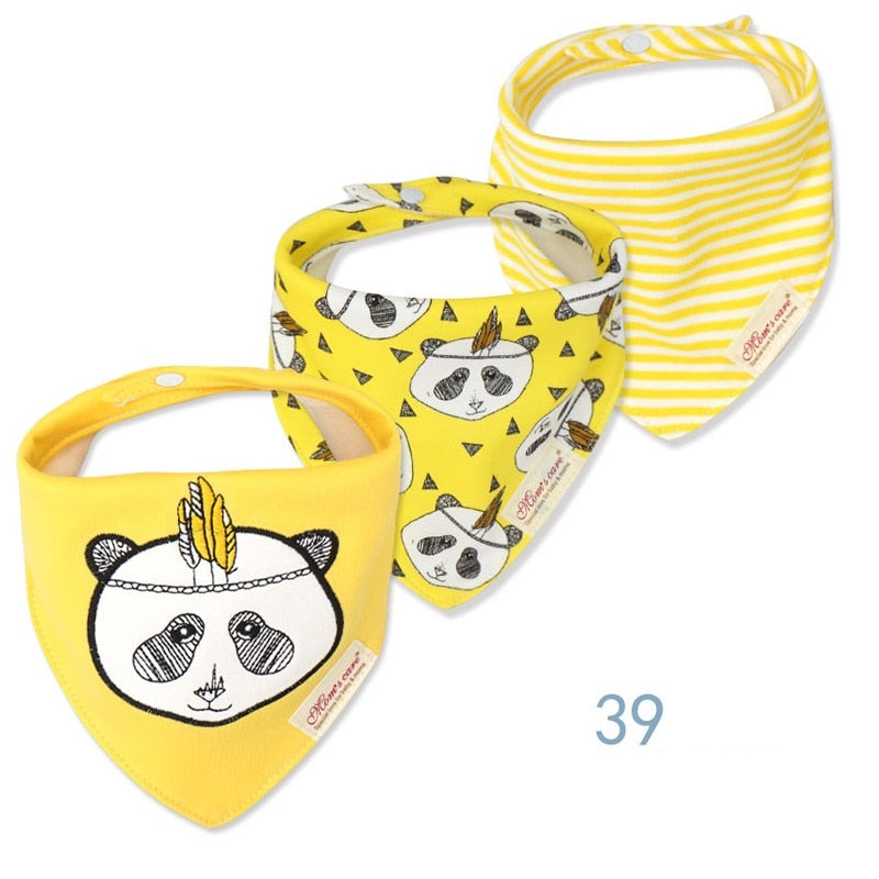 3pcs Per Baby Bibs Bandana Set Cotton Multi-Style T