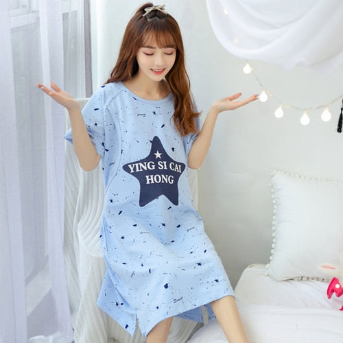 Maternity Pajamas Breastfeeding Nightgowns