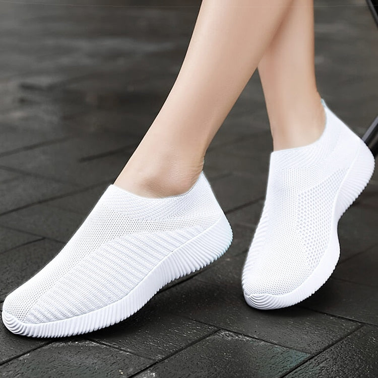 Women Shoes Breathable Flats Elastic Flat Shoes For Women Sneakers Spring Summer Footwear Lightweight Sports Shoes