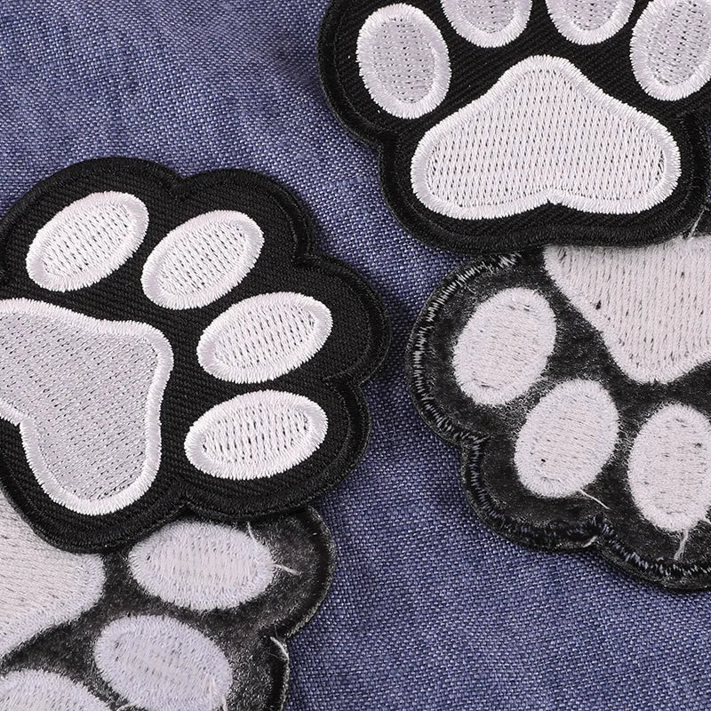 Dog Paw Embroidery Patch