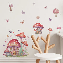 Cartoon Mushroom Vinyl Wall Stickers