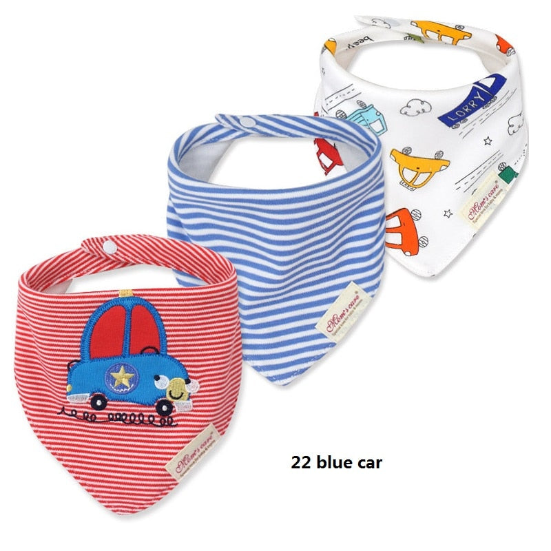 3pcs Per Baby Bibs Bandana Set Cotton Multi-Style T