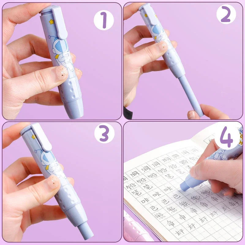 Replaceable Cartoon Push Type Erasers