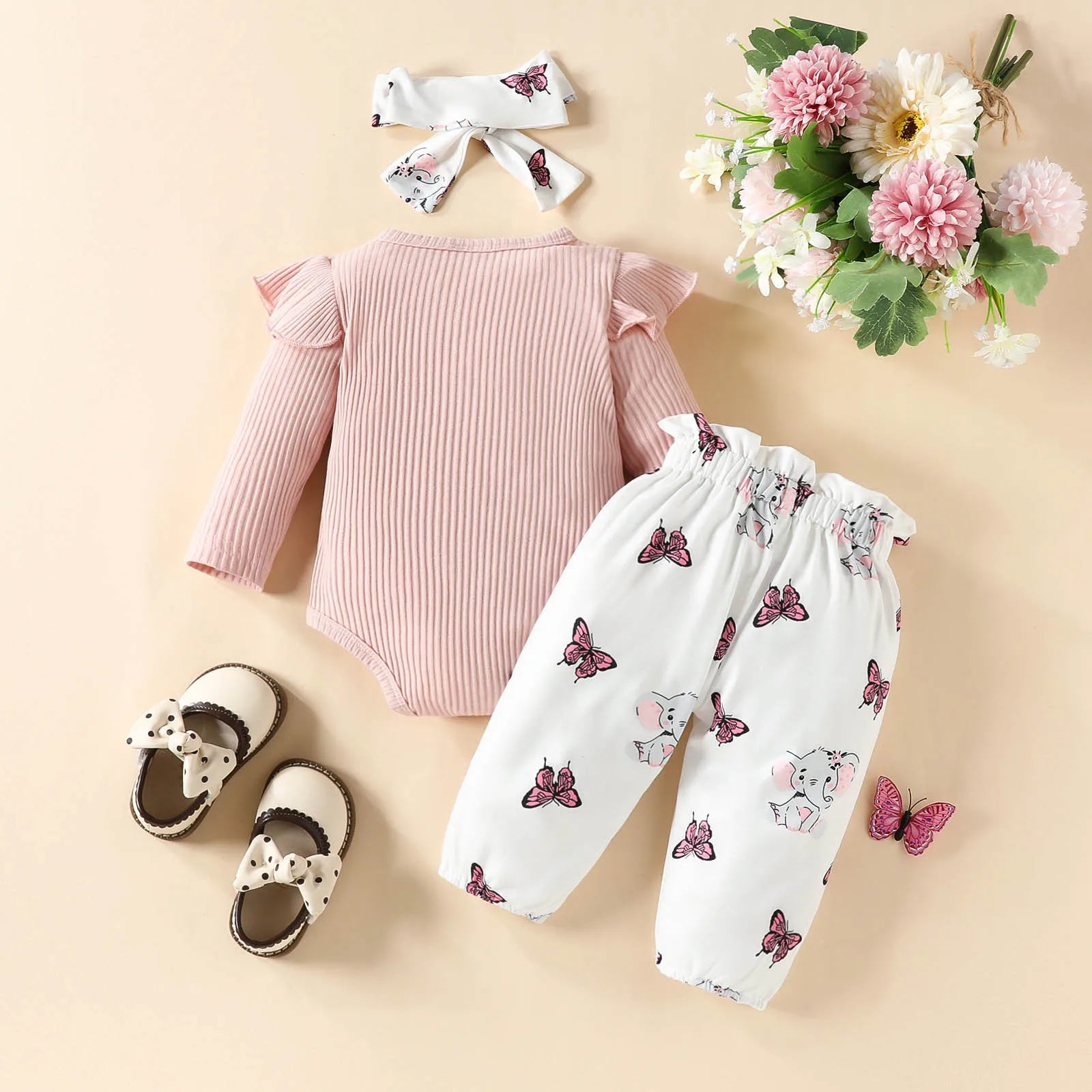 3Pcs Autumn Infant Girls Clothes Set