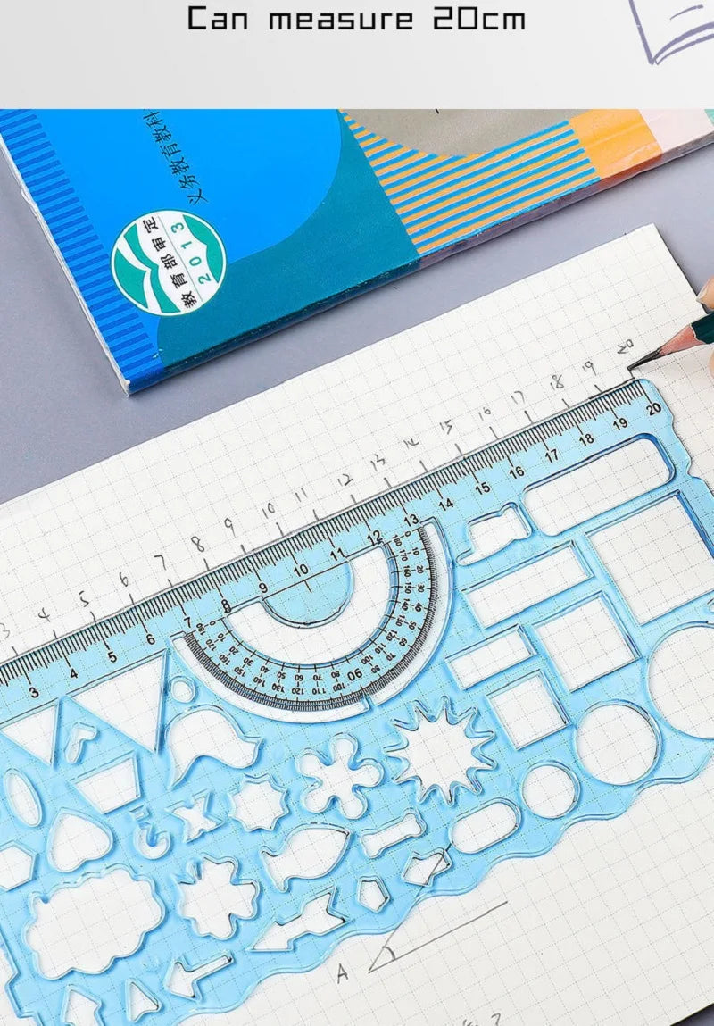 Multi Shaped Plastic Ruler