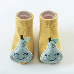 Cute baby boy girl socks kids newborn Infant Toddler Floor Socks