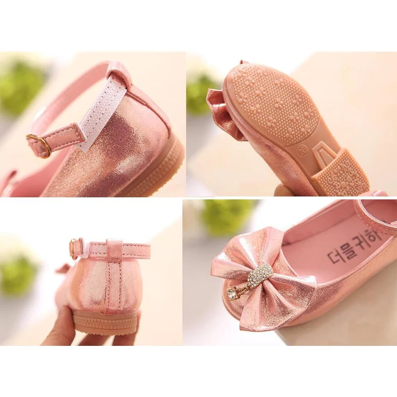 Princess Bowknot Leather Shoes