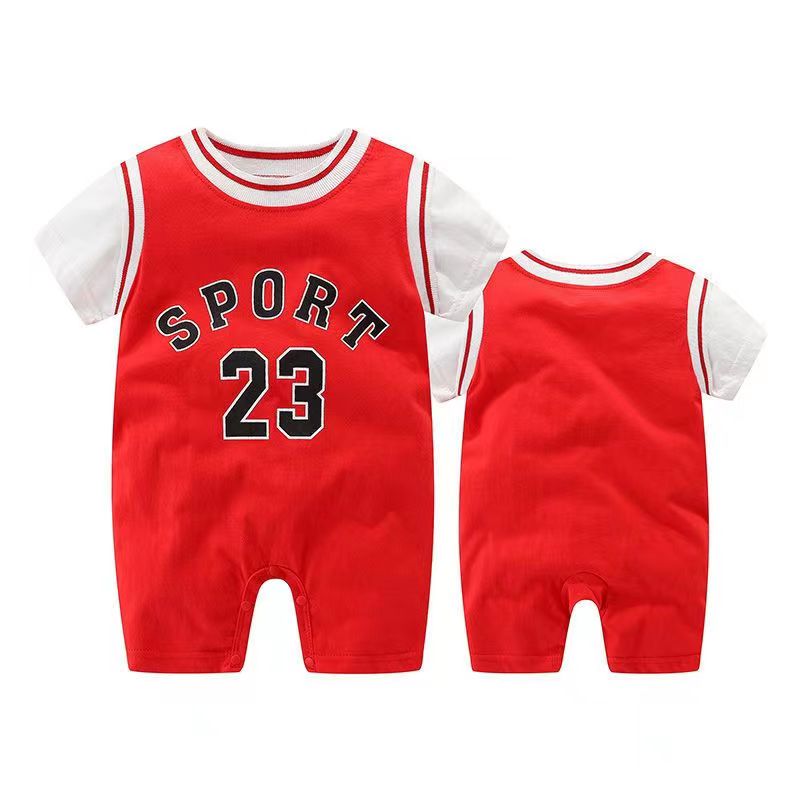 Baby Romper Sport Uniform Infant Kids Cotton Jumpsuit