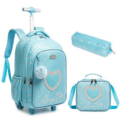 Children's Wheeled Backpack Bag Set