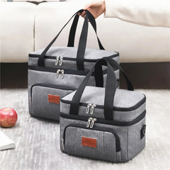 Multifunctional Double Layers Lunch Bags