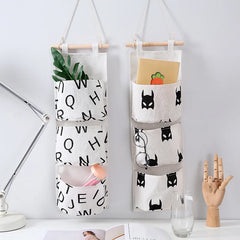 3 Pockets Children Room Wall Storage Bag