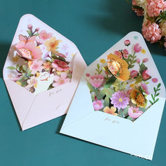 Romantic Flower 3D Pop-up Greeting Cards