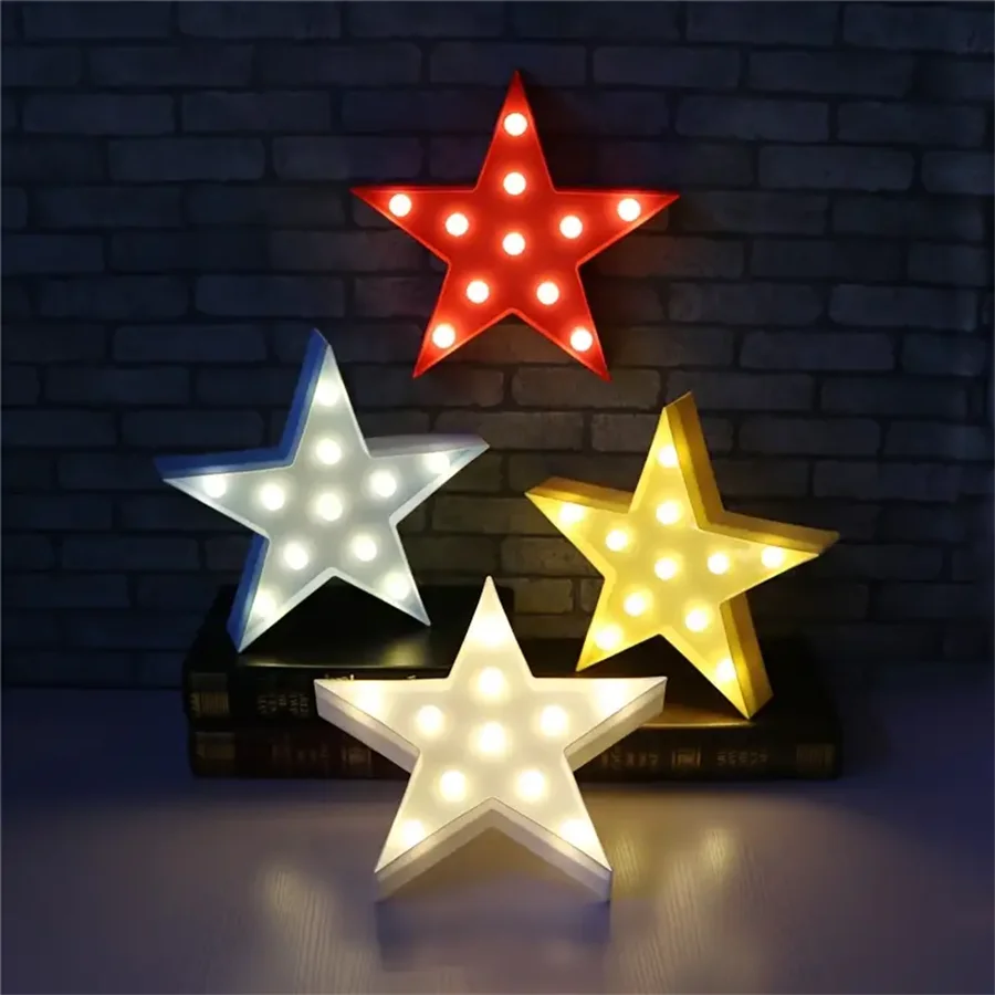 LED Pentagram Decorative Lights