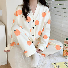 2023 Maternity Clothings Suit Spring Long Sleeve Pajamas Set Cartoon Printed Women Nursing Pyjama Pregnant Breastfeeding Clothes