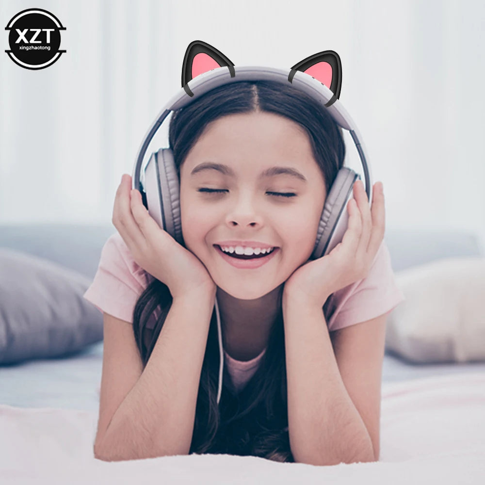 Wireless Pink Silicone Cat Headphones