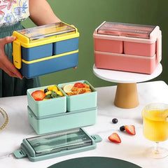 2 Layer Portable Leakproof Lunch Box