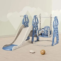 4-in-1 Kids Slide and Swing Set